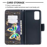 Peňaženkové kožené puzdro na Samsung Galaxy Note 20 - Big Butterfly