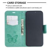 Peňaženkové kožené puzdro na iPhone 12/12 Pro - Zelená