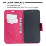 Peňaženkové kožené puzdro na iPhone 12 Pro Max - Rose Red