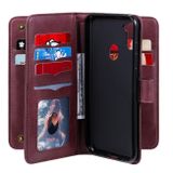 Peňaženkové kožené puzdro na Samsung Galaxy A11 / M11 - Wine Red
