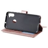 Peňaženkové kožené puzdro na Samsung Galaxy A11 / M11 - Ružovozlatá