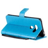 Peňaženkové kožené puzdro na LG K41S/K51S - Modrá