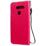 Peňaženkové kožené puzdro na LG K41S/K51S - Rose Red