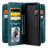 Multifunkčné peňaženkové puzdro na Sony Xperia 5 - Tmavozelená