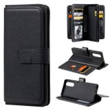 Multifunkčné peňaženkové puzdro na Sony Xperia 5 - Čierna