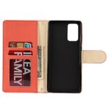 Peňaženkové kožené puzdro na Samsung Galaxy Note 20 - Červená