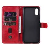 Peňaženkové kožené puzdro na Xiaomi Redmi 9A / 9AT - Červená