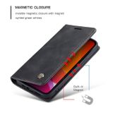 Peňaženkové kožené puzdro na iPhone 12 Pro Max - Čierna