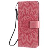 Peňaženkové kožené puzdro na LG K41S/K51S - Ružová