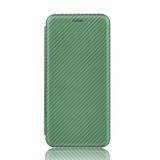 Peňaženkové Carbon puzdro na Sony Xperia 5 - Zelená