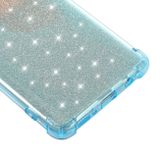 Gumený Glitter kryt na Samsung Galaxy A71 5G - Fialovozelená