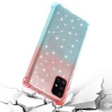 Gumený Glitter kryt na Samsung Galaxy A71 5G - Modrozelená