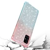 Gumený Glitter kryt na Samsung Galaxy A51 5G - Fialovozelená