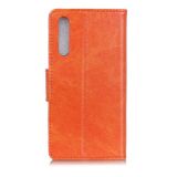 Peňaženkové kožené puzdro na LG Velvet - Oranžová