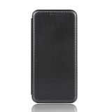 Peňaženkové Carbon puzdro na Motorola Moto G 5G Plus - Čierna