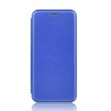 Peňaženkové Carbon puzdro na Motorola Moto G 5G Plus - Modrá
