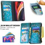 Peňaženkové kožené puzdro na iPhone 12 Mini - Plum Blossom