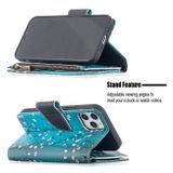 Peňaženkové kožené puzdro na iPhone 12/12 Pro - Plum Blossom