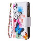 Peňaženkové kožené puzdro na iPhone 12/12 Pro - Two Butterflies