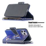Peňaženkové kožené puzdro na iPhone 12/12 Pro - Purple Butterfly