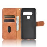 Peňaženkové kožené puzdro MAGNETIC na LG G8S - Hnedá