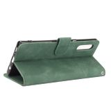 Peňaženkové kožené puzdro na LG Velvet - Zelená