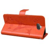 Peňaženkové kožené puzdro na Sony Xperia 10 - Oranžová