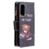 Peňaženkové kožené puzdro na Samsung Galaxy S20 FE - Bear