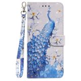Peňaženkové 3D puzdro na iPhone 12/12 Pro - Blue Peacock