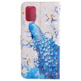Peňaženkové 3D puzdro na Samsung Galaxy A51 5G - Blue Peacock