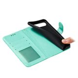 Peňaženkové kožené puzdro na LG K41S/K51S - Zelená