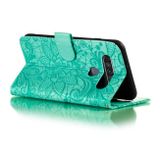 Peňaženkové kožené puzdro na LG K61 - Zelená