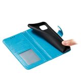 Peňaženkové kožené puzdro MANDALA na Motorola Moto G 5G Plus - Modrá