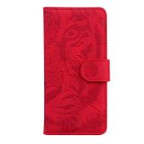Peňaženkové kožené puzdro TIGER na iPhone 12/12 Pro - Červená