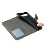 Peňaženkové kožené puzdro na LG K61 - Šedá