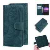 Peňaženkové kožené puzdro TIGER na Sony Xperia 1 - Zelená