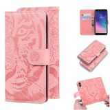 Peňaženkové kožené puzdro na Samsung Galaxy A6 - Pink