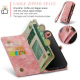Peňaženkové kožené puzdro na iPhone 12 Mini - Ružová