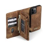 Multifunkčné peňaženkové puzdro CASEME iPhone 12/12 Pro - Hnedá