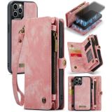 Multifunkčné peňaženkové puzdro CASEME iPhone 12/12 Pro - Ružová