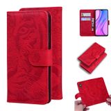 Peňaženkové kožené puzdro TIGER na Xiaomi Redmi 9 - Červená