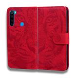 Peňaženkové kožené puzdro na Xiaomi Redmi Note 8T - Červená