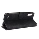 Peňaženkové kožené puzdro na LG K22 - Čierna