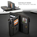 Peňaženkové kožené puzdro na iPhone 12 Pro Max - Čierna