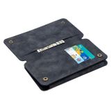Peňaženkové kožené puzdro na iPhone 12 Mini - Čiernošedá