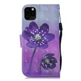 Peňaženkové 3D puzdro na iPhone 12 Mini - Purple Flower