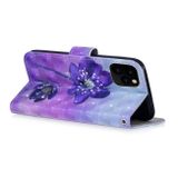 Peňaženkové 3D puzdro na iPhone 12 Mini - Purple Flower