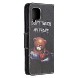 Peňaženkové kožené puzdro na Samsung Galaxy A42 5G - Bear