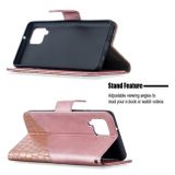 Peňaženkové kožené puzdro na Samsung Galaxy A42 5G - Ružovozlatá