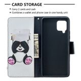 Peňaženkové kožené puzdro na Samsung Galaxy A42 5G - Panda